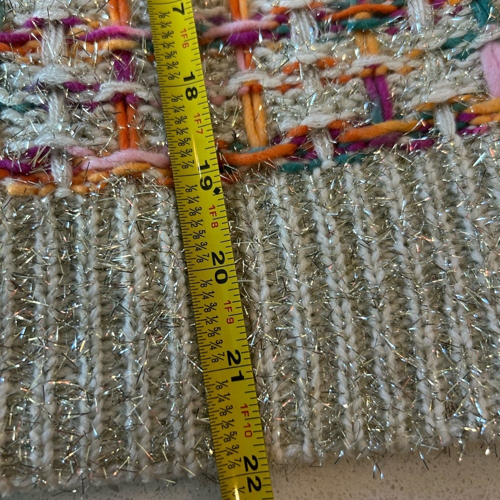 Andrew Marc New York Colorful Rainbow Metallic Tweed Sweater NWT - Picture 9 of 9